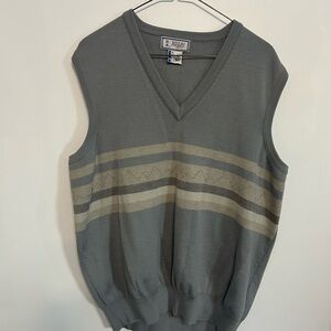 Zicac Men's V-Neck Gray Sweater Vest